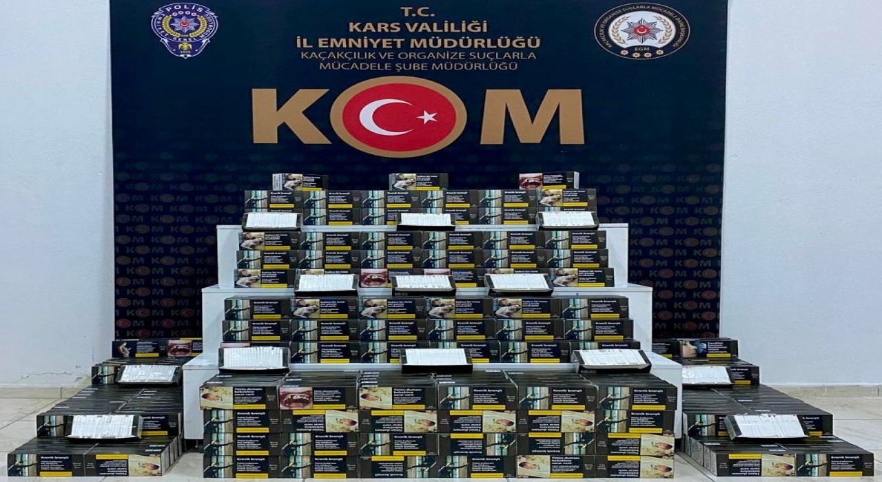 Karsta 100 bin boş makaron ele geçirildi