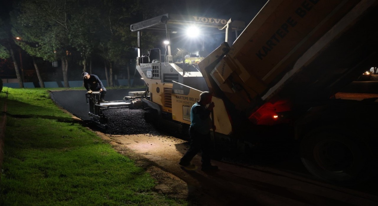 Kartepede kültür merkezi yanına yeni otopark yapıldı