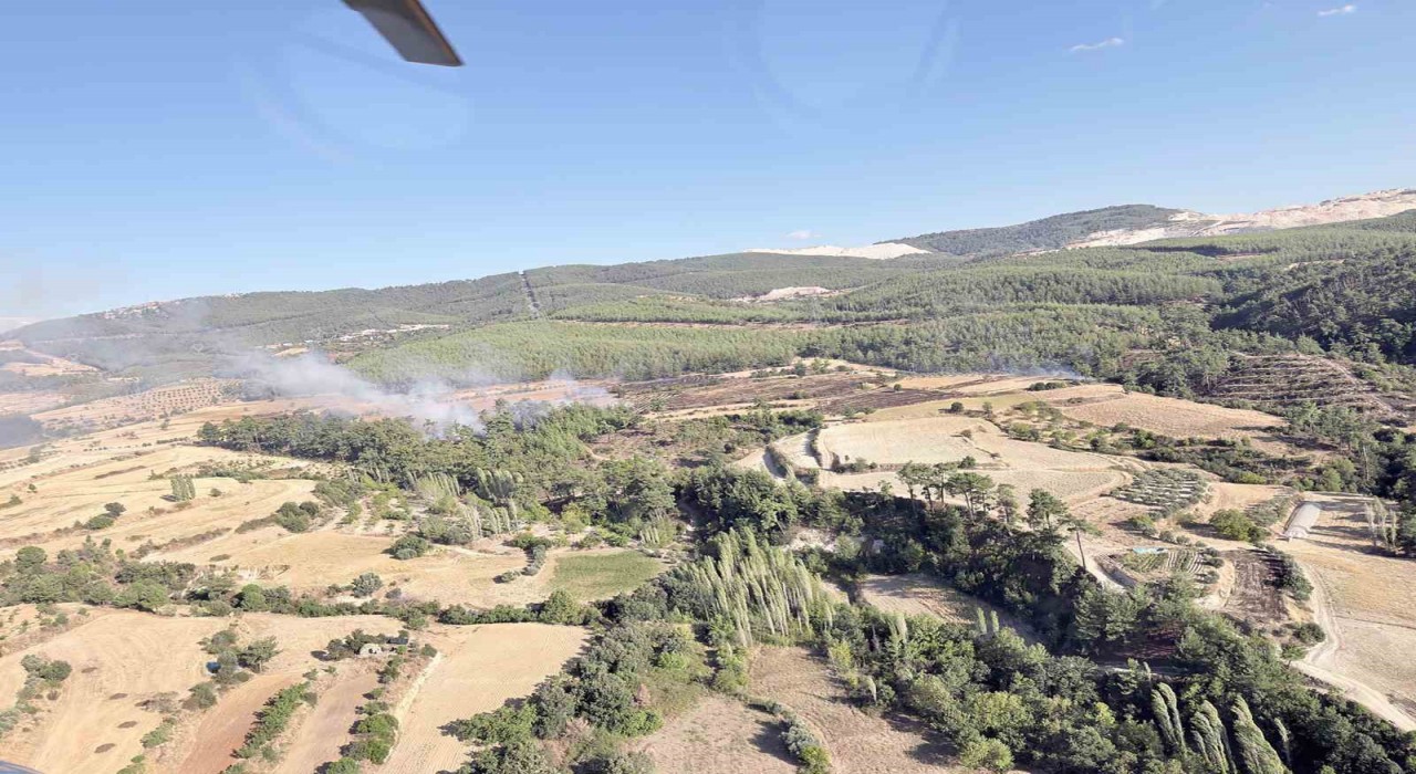 Kavaklıdere-Bozdoğan sınırındaki yangını kısa sürede söndürüldü