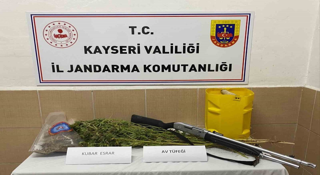 Kayseride 1 kilo 690 gram kubar esrar ele geçirildi: 1 gözaltı