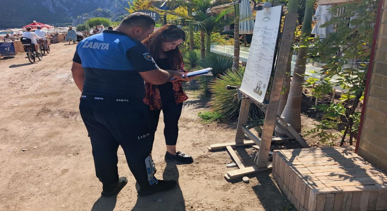 Kemerde zabıtandan restoranlara denetim