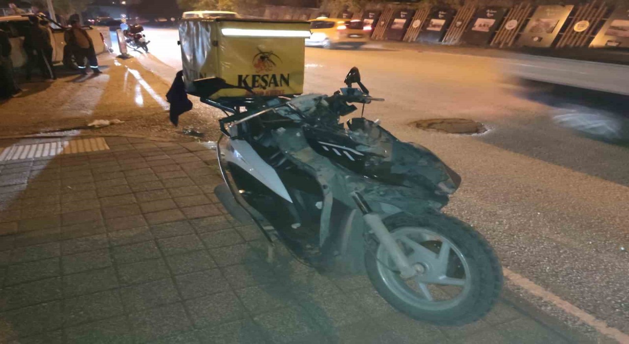 Keşanda otomobille çarpışan motosikletin sürücüsü yaralandı