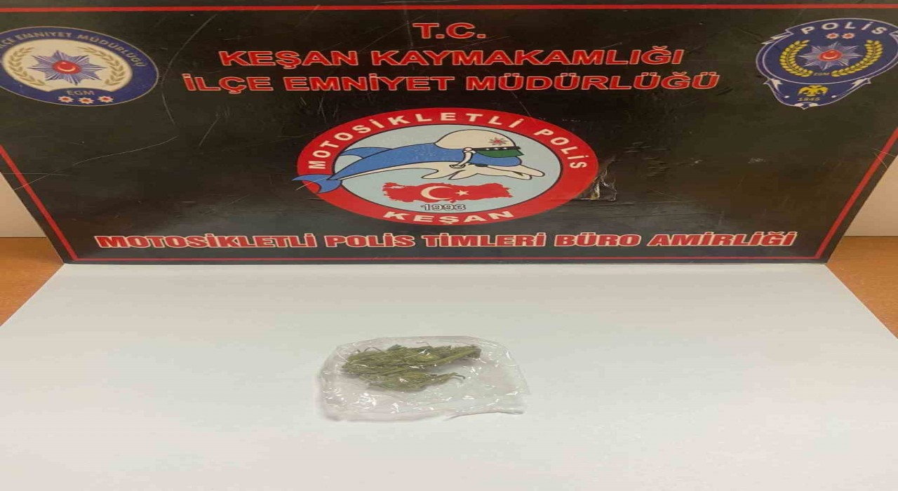Keşanda uyuşturucuyla yakalanan şahıs gözaltına alındı