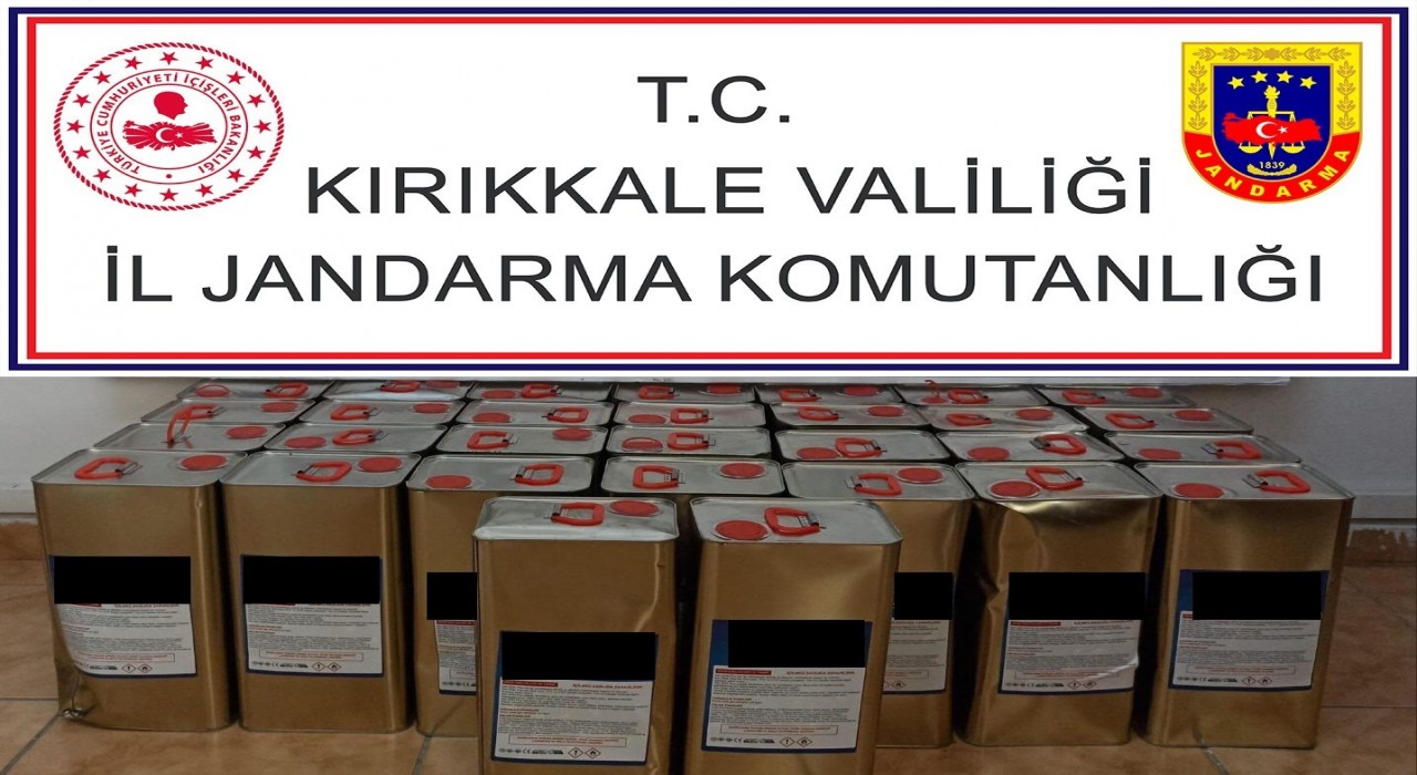 Kırıkkalede kargo şubesinde 170 litre kaçak alkol ele geçirildi