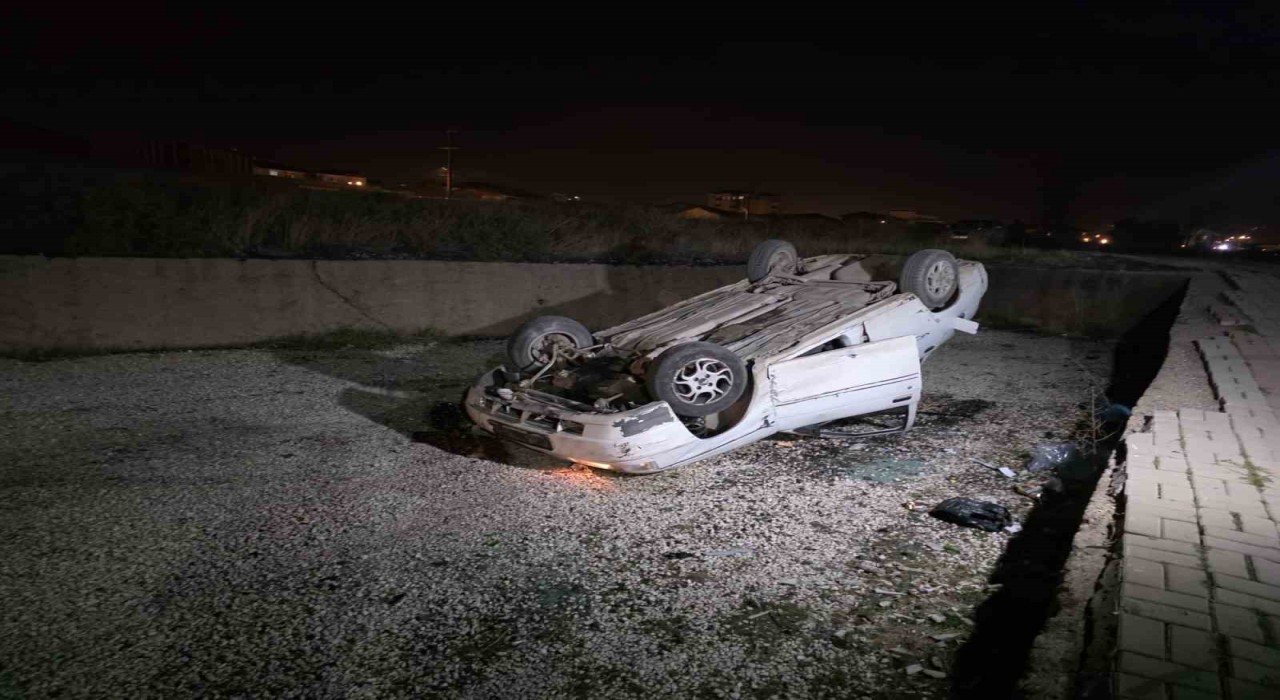 Kırıkkalede otomobil takla attı: 1 yaralı