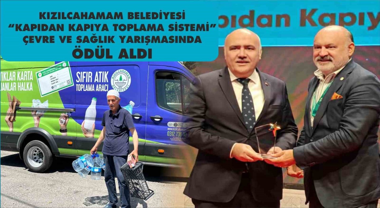 Kızılcahamamda uygulanan kapıdan kapıya toplama sistemine ödül