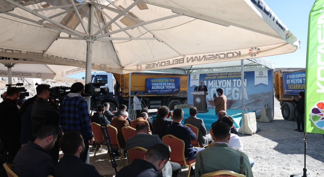 Kocasinan Belediyesi Agrega Üretim Tesisinde 1 milyon ton üretim yaptı