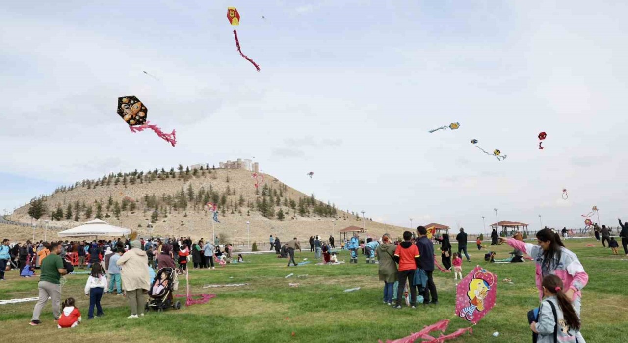 Kocasinanda uçurtmalar gökyüzünü renklendirdi