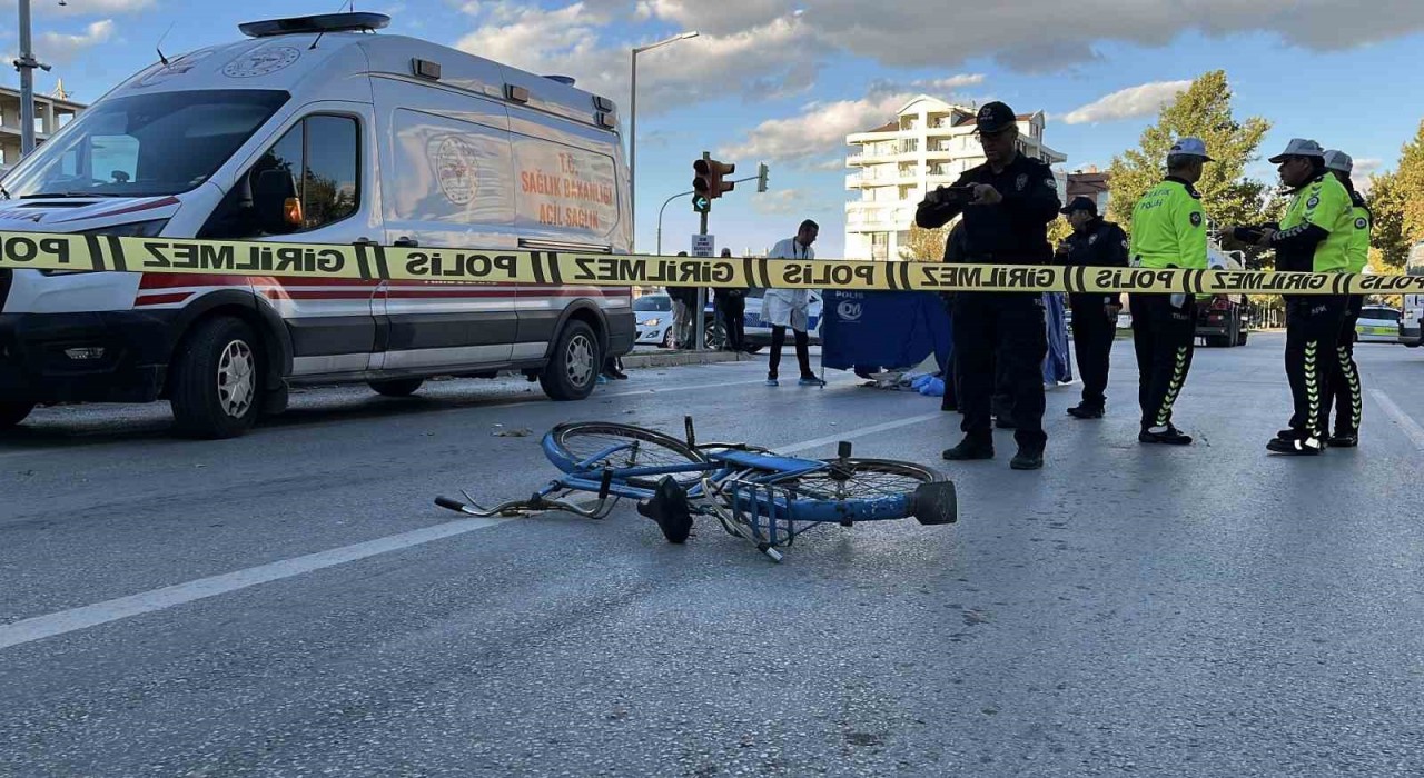 Konyada tanker bisikletliye çarptı: 1 ölü