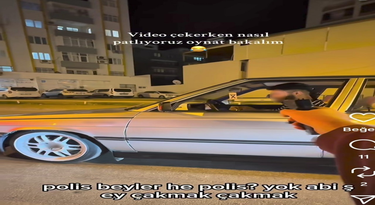 Kozanda silahla şaka videosu çeken gençler polisi karşılarında görünce panik yaşadı