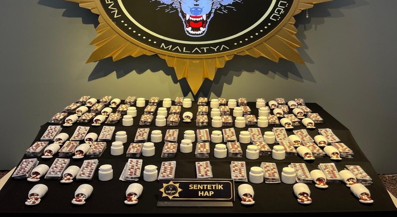 Malatyada 7 bin 881 adet uyuşturucu hap ele geçirildi, 2 kişi tutuklandı
