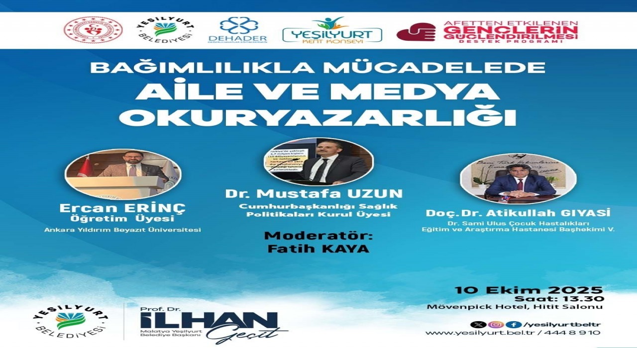 Malatyada Bağımlılıkla Mücadelede Aile ve Medya Okuryazarlığı paneli