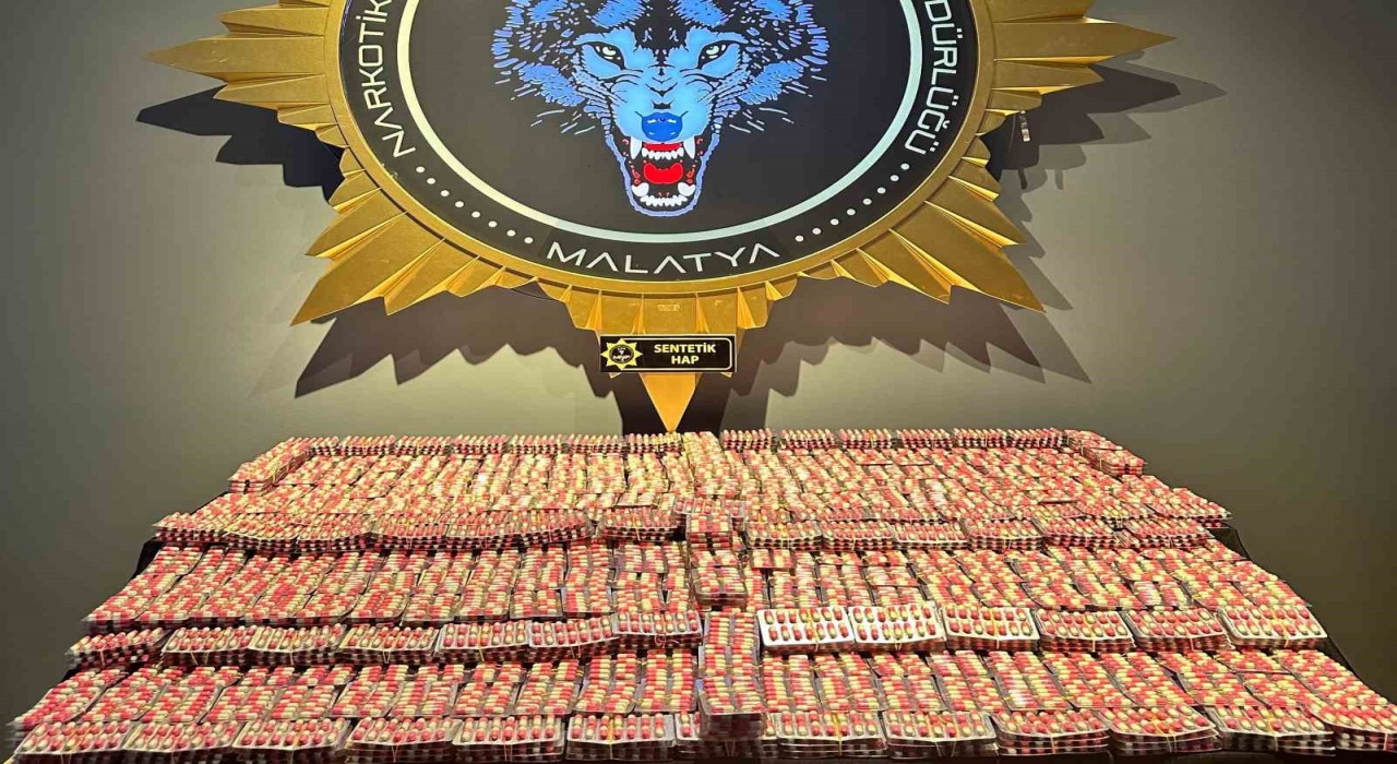 Malatyada torbacı operasyonu: 22 bin 440 hap ele geçirildi