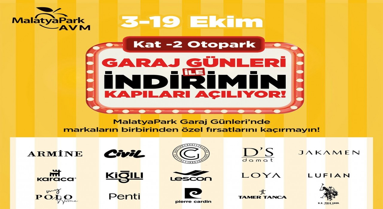 MalatyaPark AVMde Garaj Günleri başlıyor