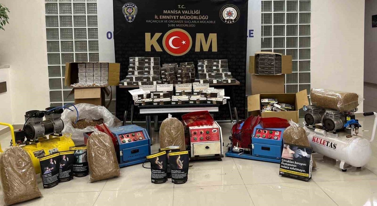 Manisada kaçak tütün operasyonu: 9 gözaltı