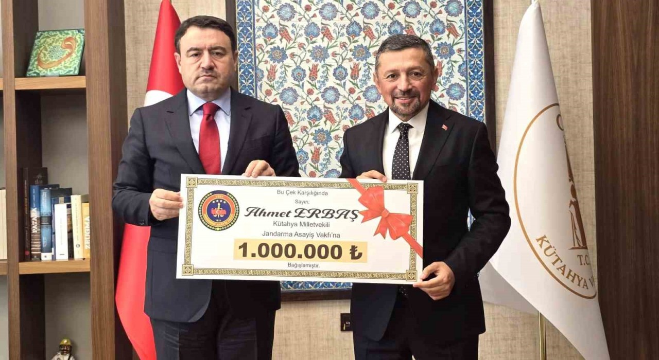 Milletvekili Ahmet Erbaştan Jandarma Teşkilatına 1 milyon TL bağış