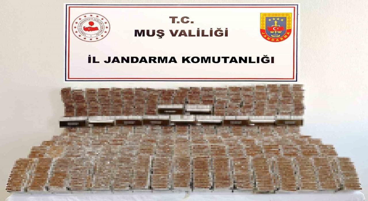 Muşta 40 bine yakın dolu makaron ele geçirildi