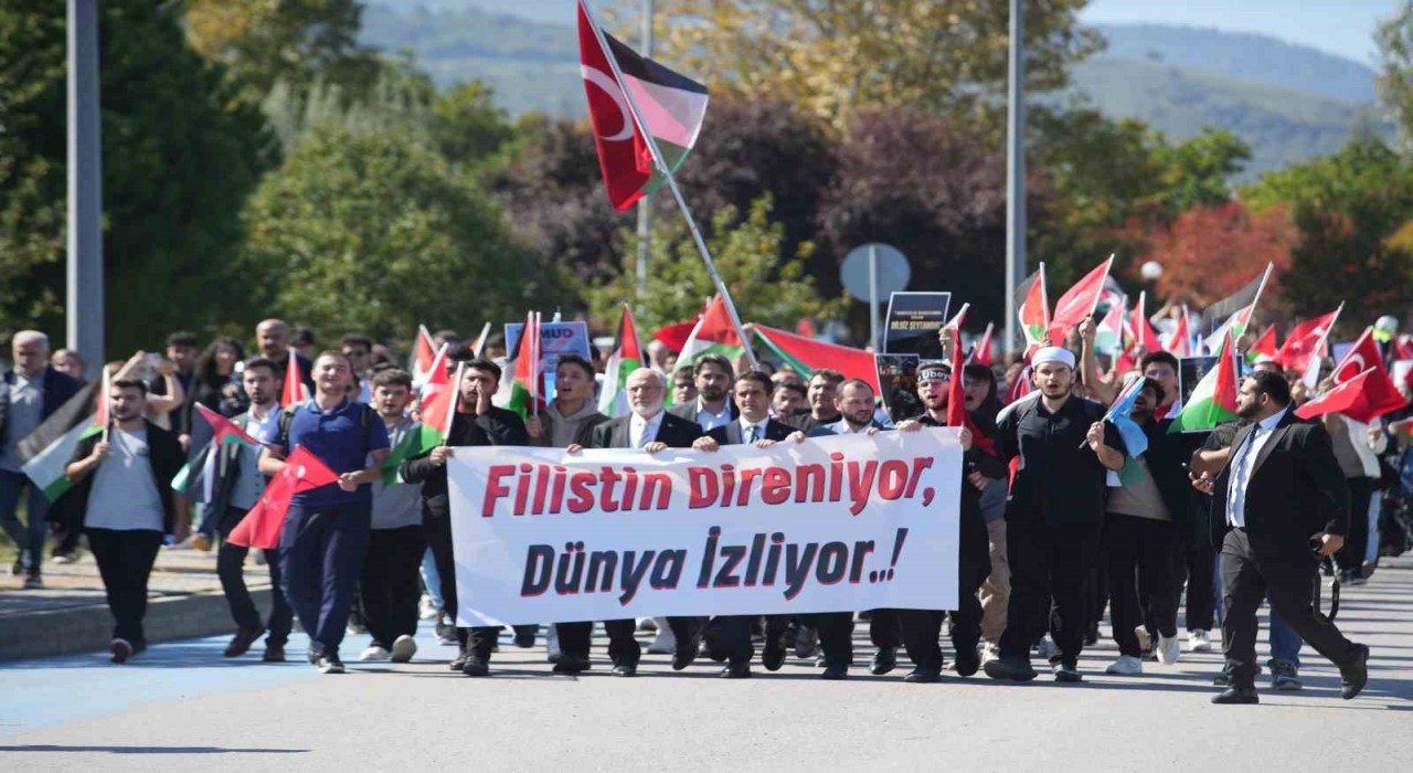 OMÜde Sumud Filosuna destek yürüyüşü: Artık yeter
