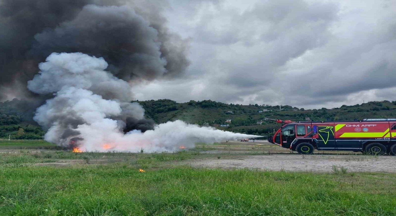 Ordu-Giresun Havalimanında acil durum tatbikatı