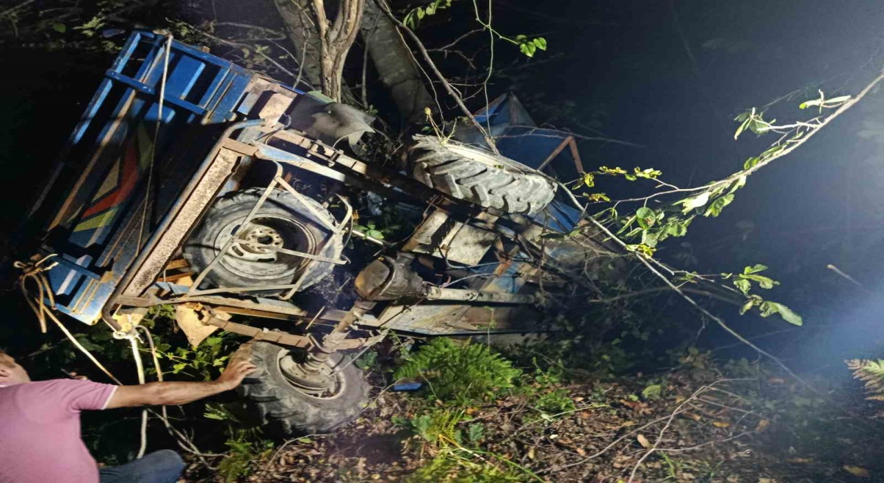 Orduda uçuruma yuvanlanan tarım aracının altında kalan sürücü hayatını kaybetti