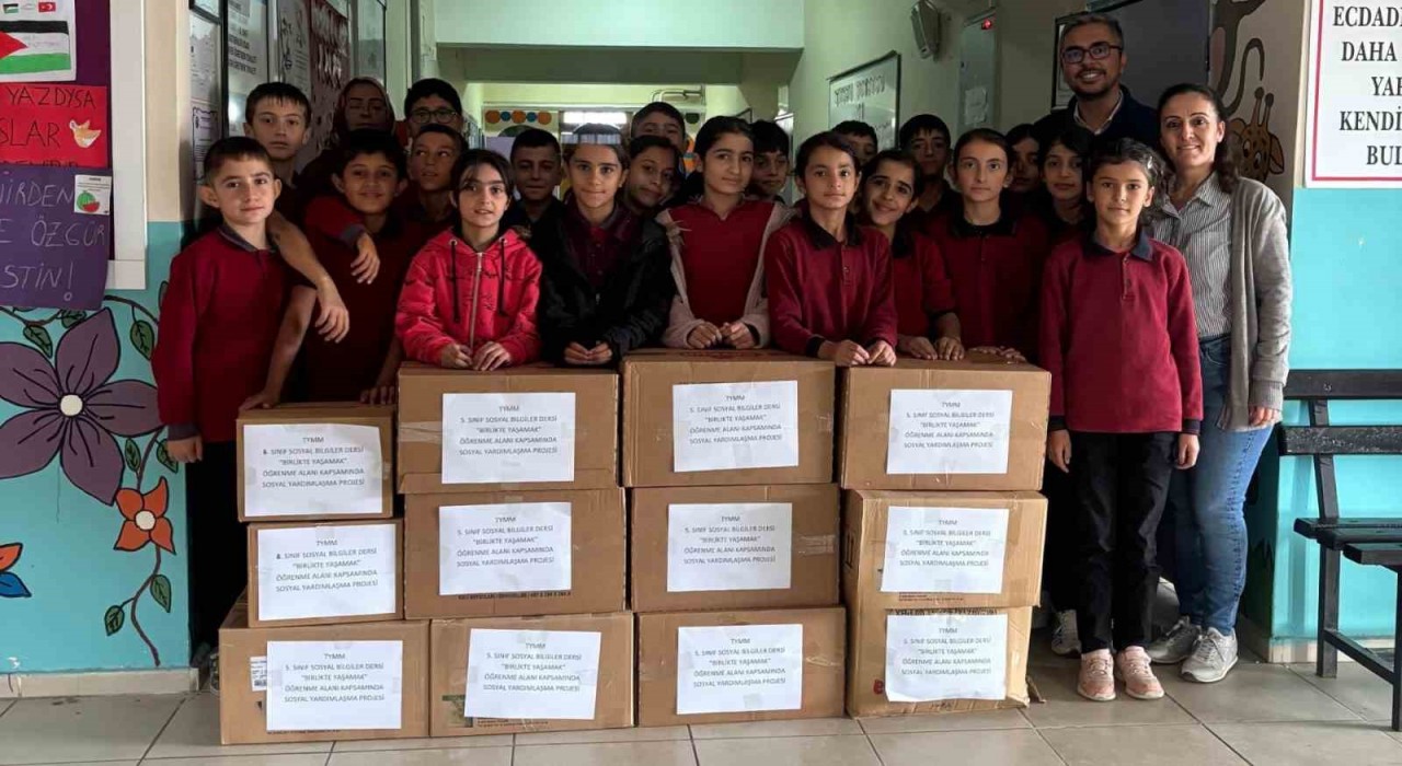 Ozancada ortaokulu öğrencilerinden gönüllere dokunan yardım eli