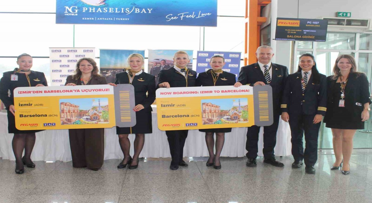 Pegasus Hava Yolları, İzmirden Barselonaya direkt uçuş başlattı