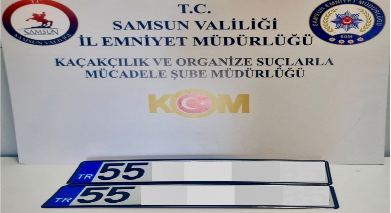 Samsunda aracına sahte plaka takan şahıs yakalandı