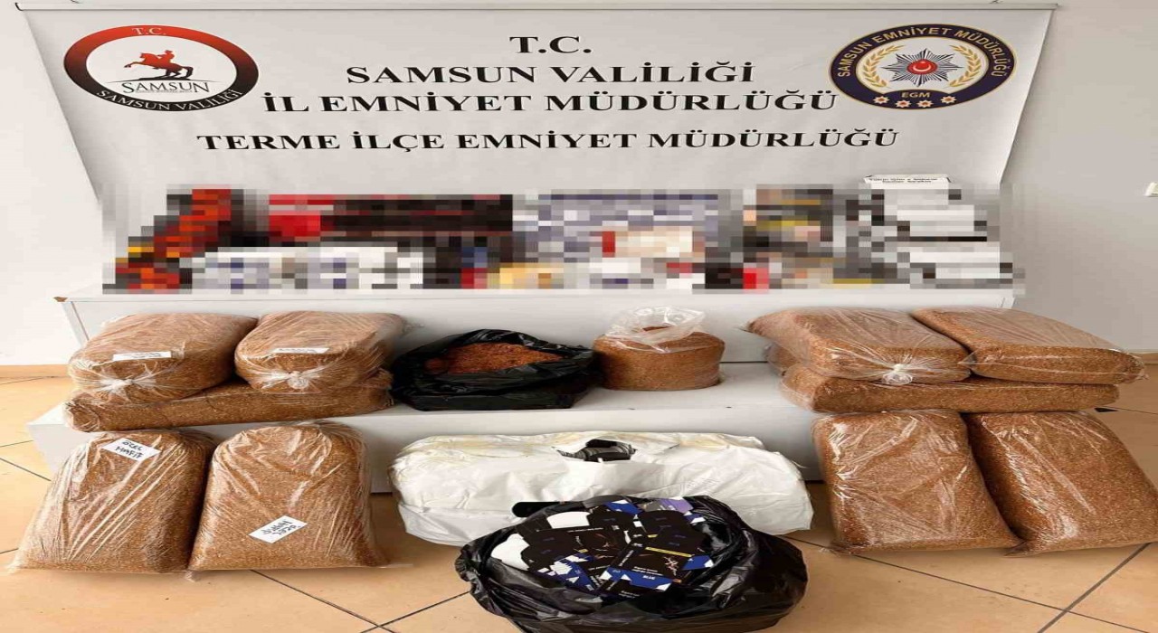Samsunda kaçak tütün mamulleri operasyonu