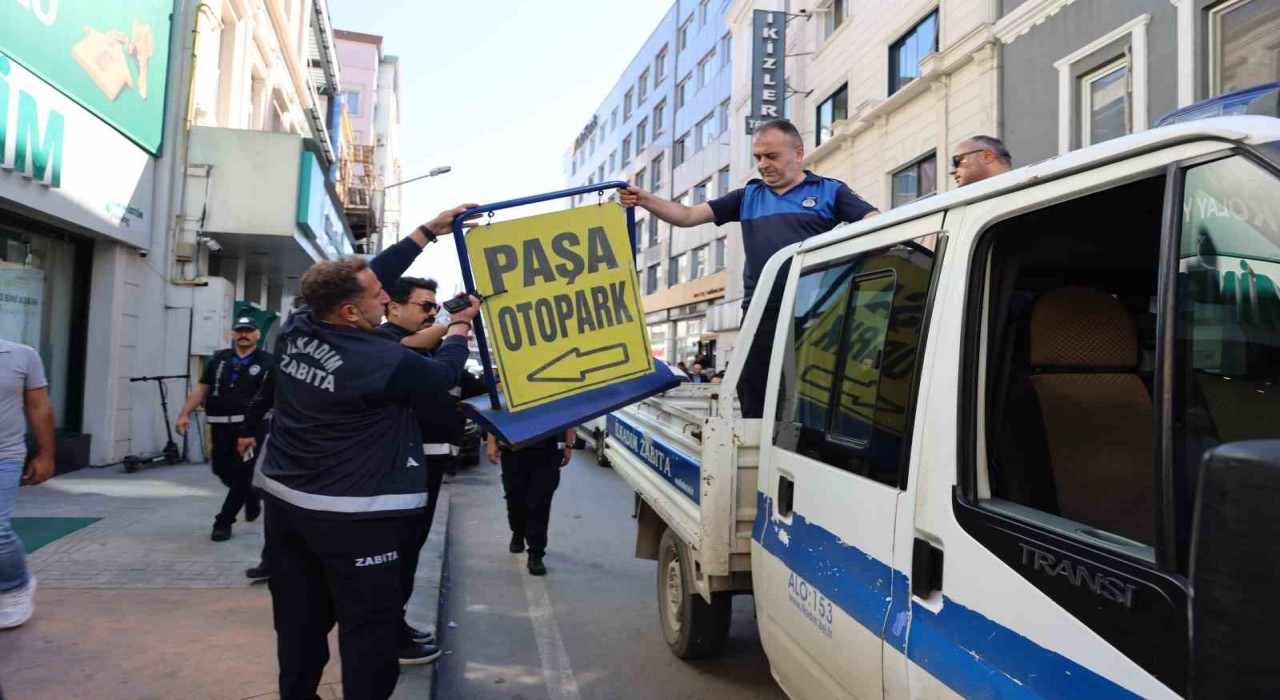 Samsunda kaldırım işgali ile mücadele