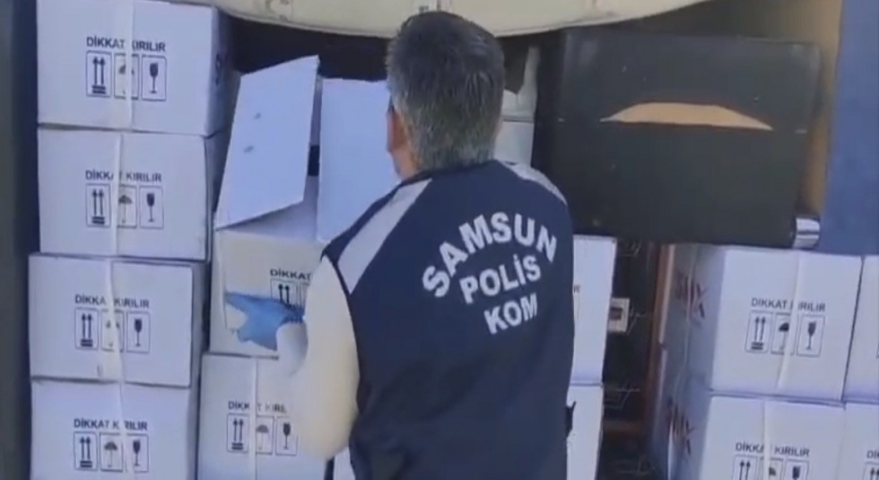 Samsunda sahte içki operasyonu: 445 litre etil alkol ele geçirildi
