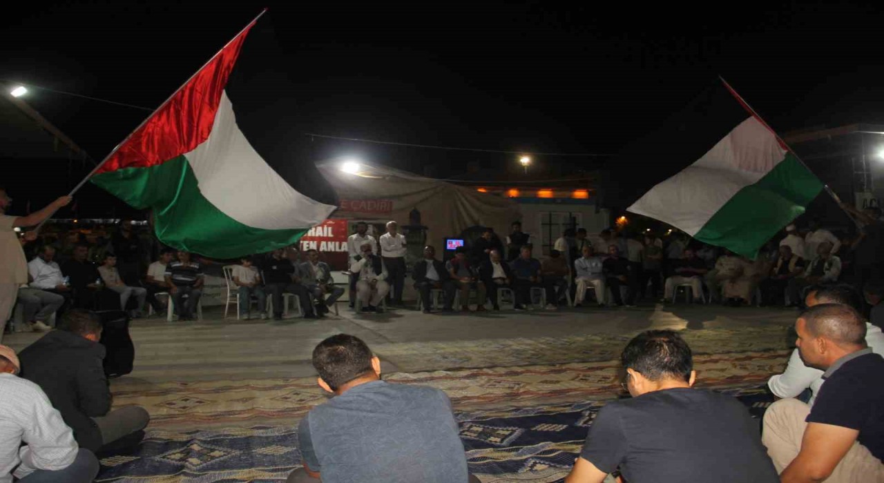 Şanlıurfada Sumud Filosuna destek nöbeti