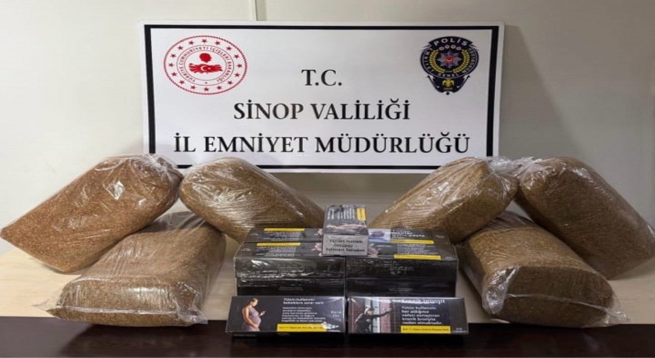 Sinopta 30 kilo tütün ve 3 bin makaron ele geçirildi