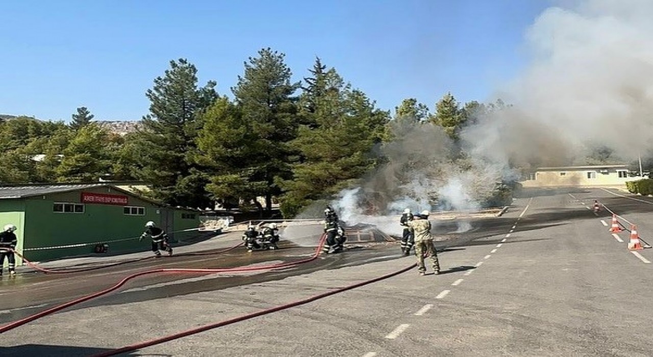 Şırnakta askeri personele yangın eğitimi