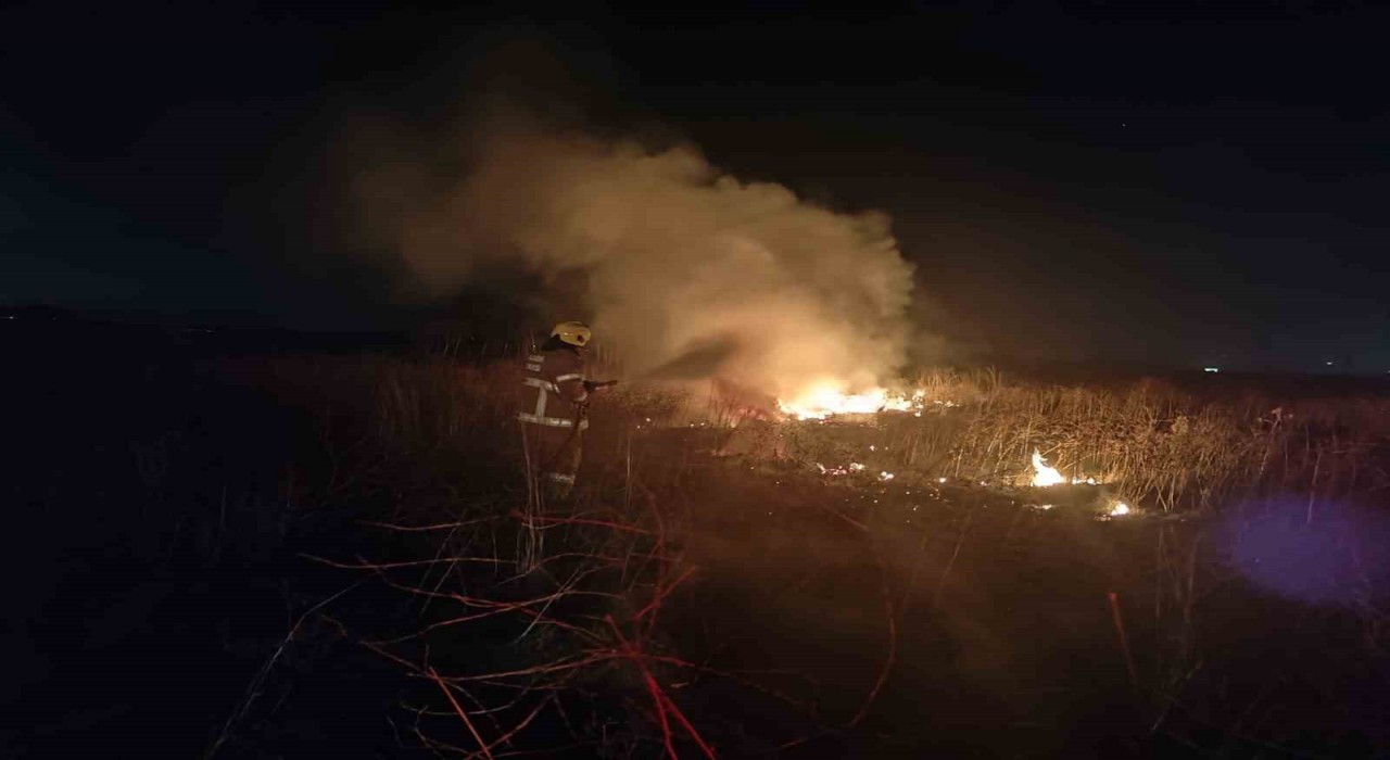 Susurlukta arazi yangınına hızlı müdahale