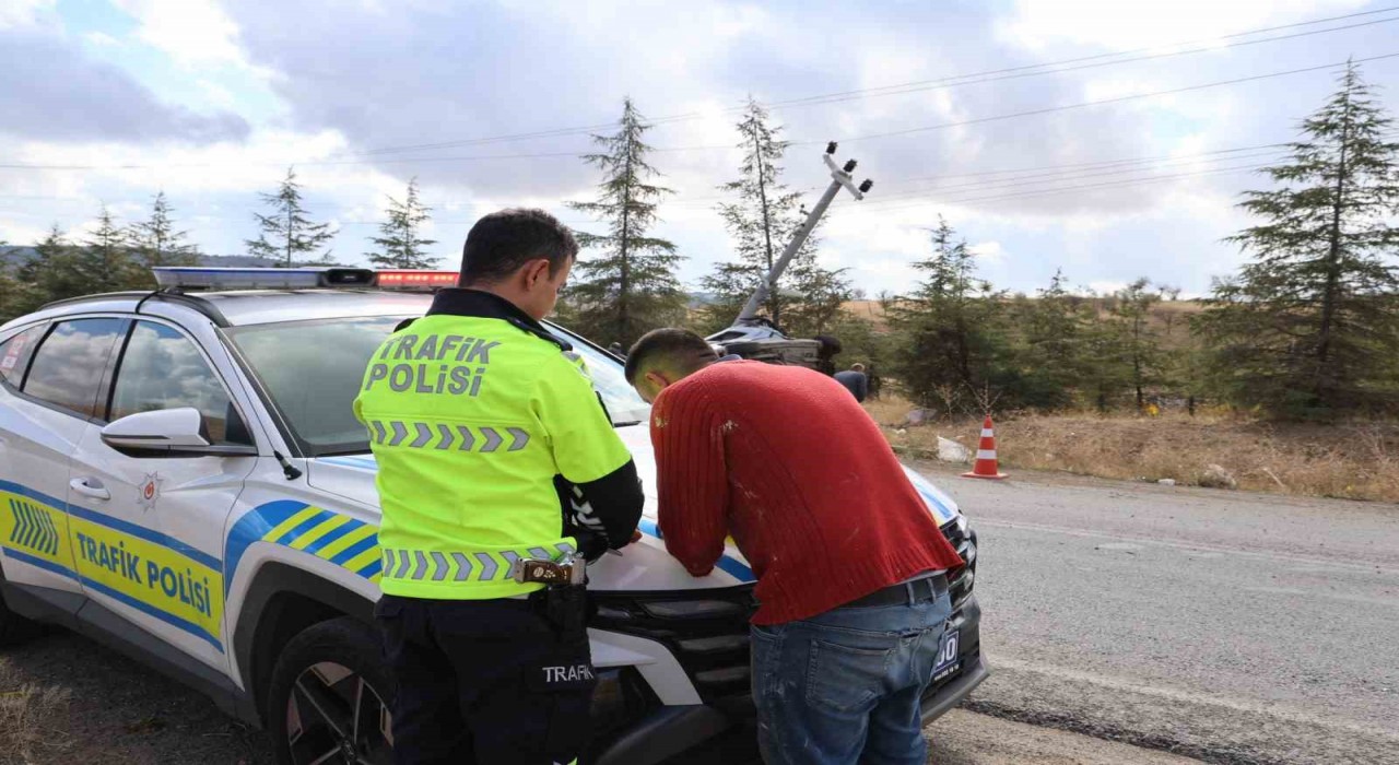 Tamir için getirilen araçla kaza yapan çırak yaralandı