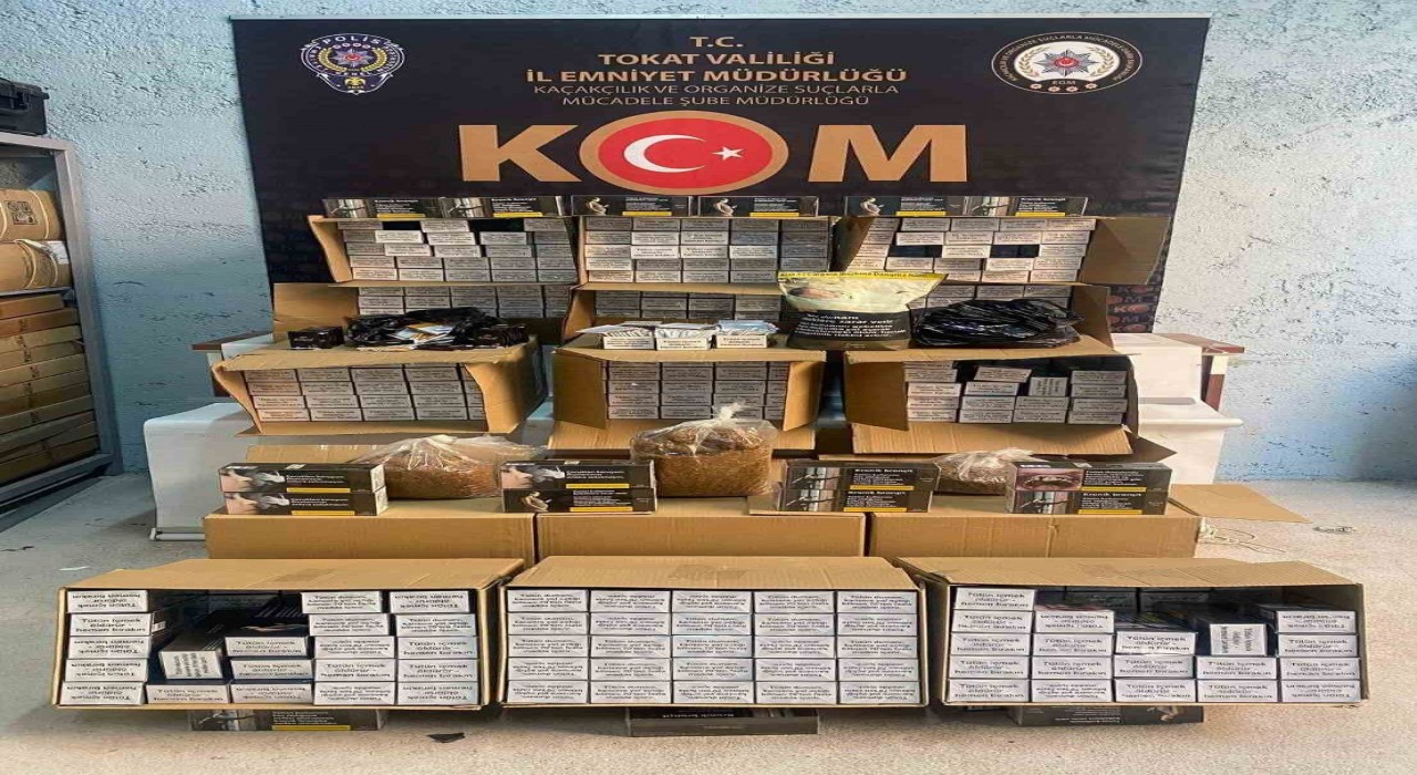 Tokatta kaçak tütün operasyonu: 180 bin adet makaron ele geçirildi