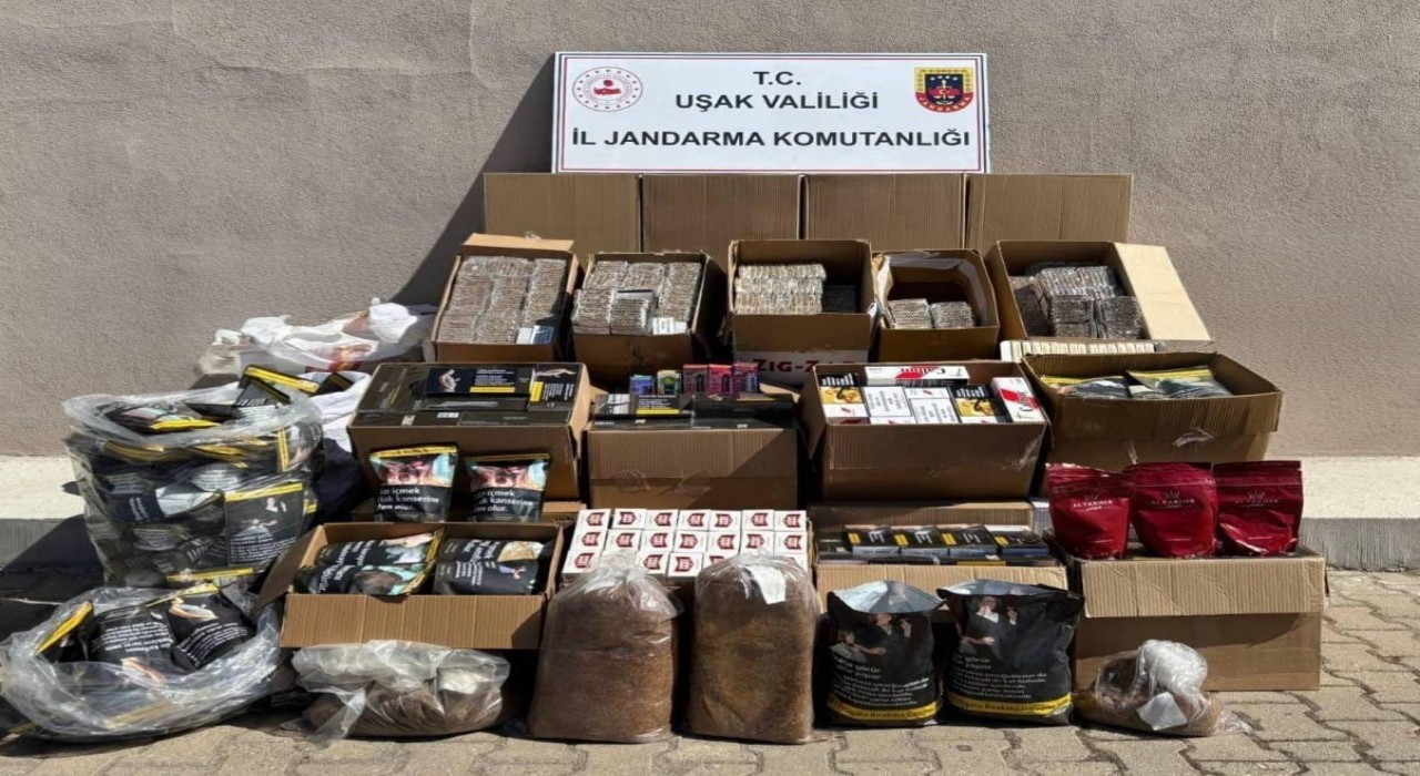 Uşakta jandarmadan kaçak tütün operasyonu