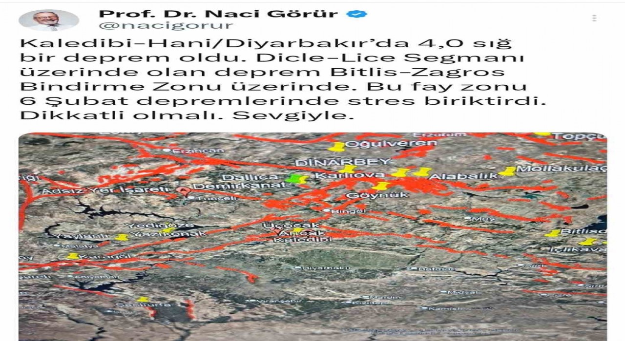 Uzmanlardan Diyarbakırdaki depreme ilişkin uyarı