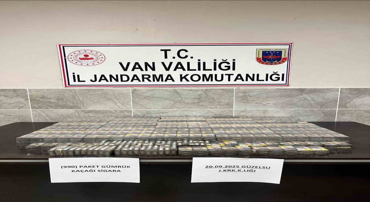 Vanda 990 paket kaçak sigara ele geçirildi