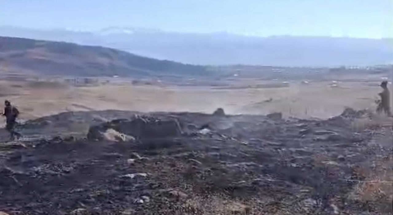 Yüksekovada anız yangını kontrol altına alındı