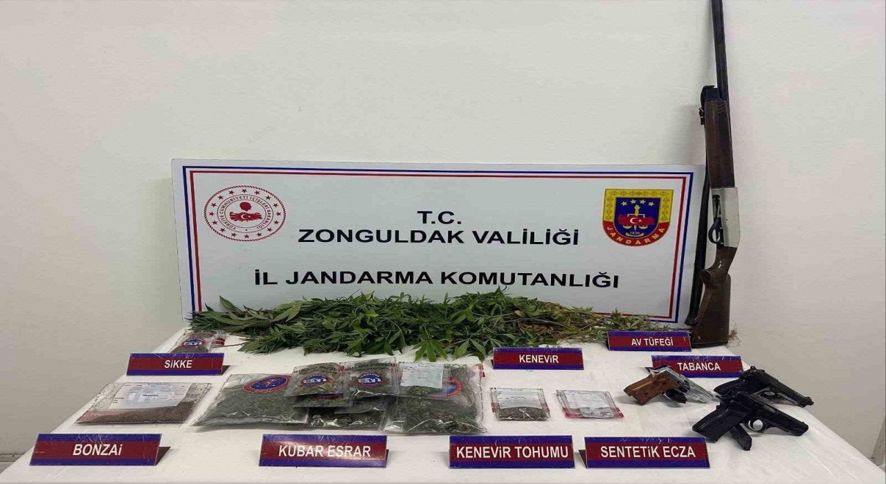 Zonguldakta tarihi eser ve uyuşturucu yakalandı