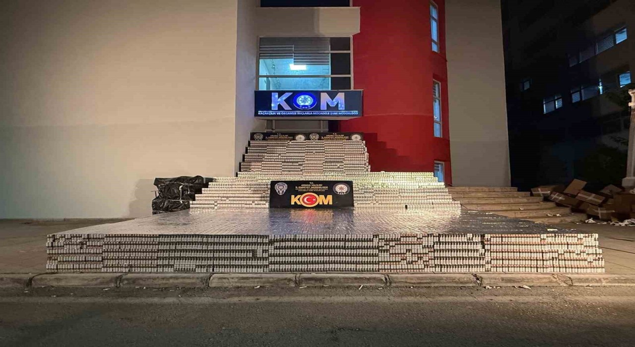Adanada 105 bin paket kaçak sigara ele geçirildi