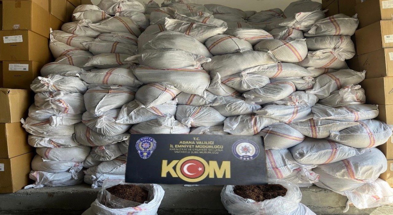 Adanada tırda 10 ton kaçak tütün ele geçirildi