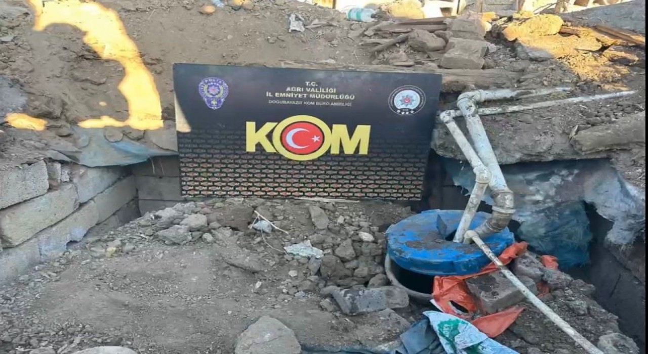 Ağrıda yer altına gizlenen tanktan 3 bin 562 litre kaçak motorin çıktı
