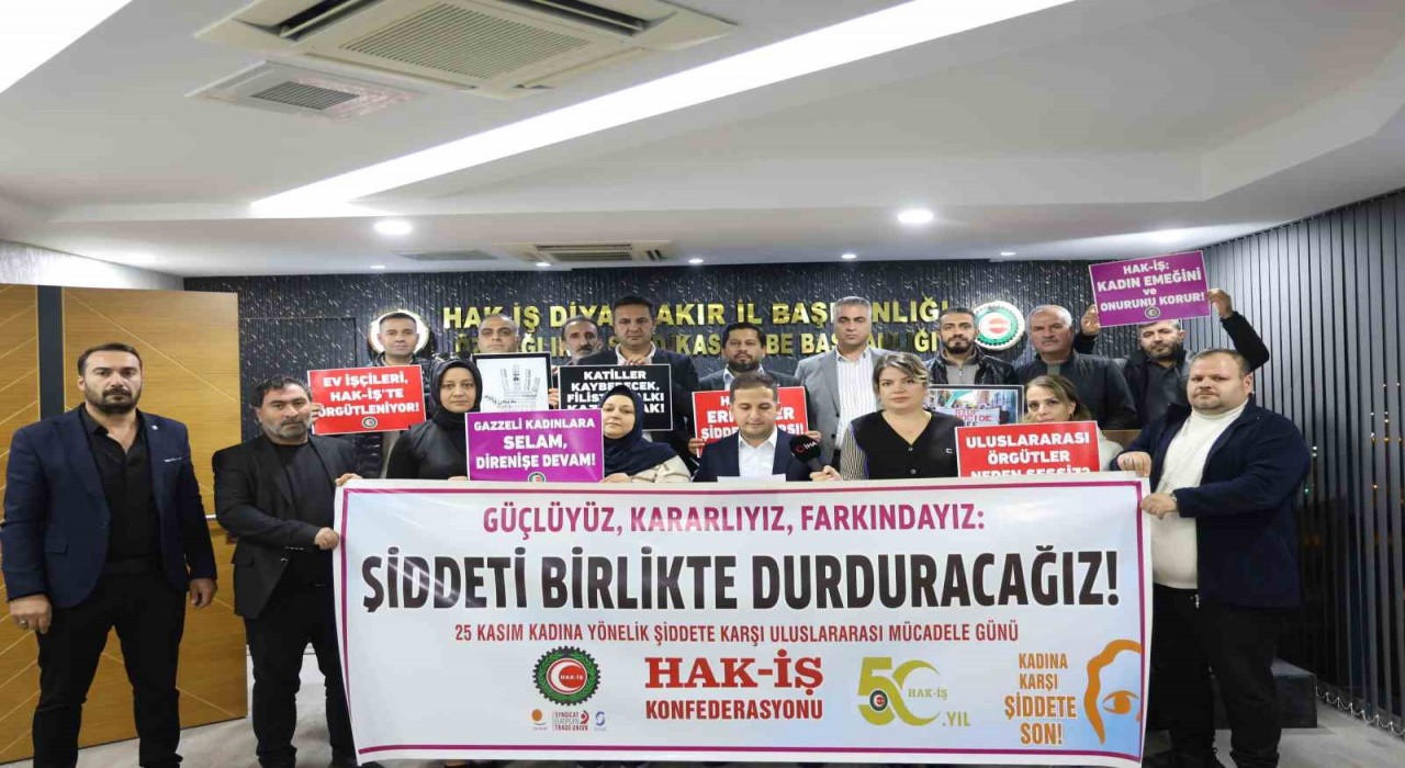 Aküzüm: HAK-İŞ, 50 yıllık onurlu mücadelesinin birikimiyle bugün de kadına yönelik şiddetin karşısında dimdik durmaktadır