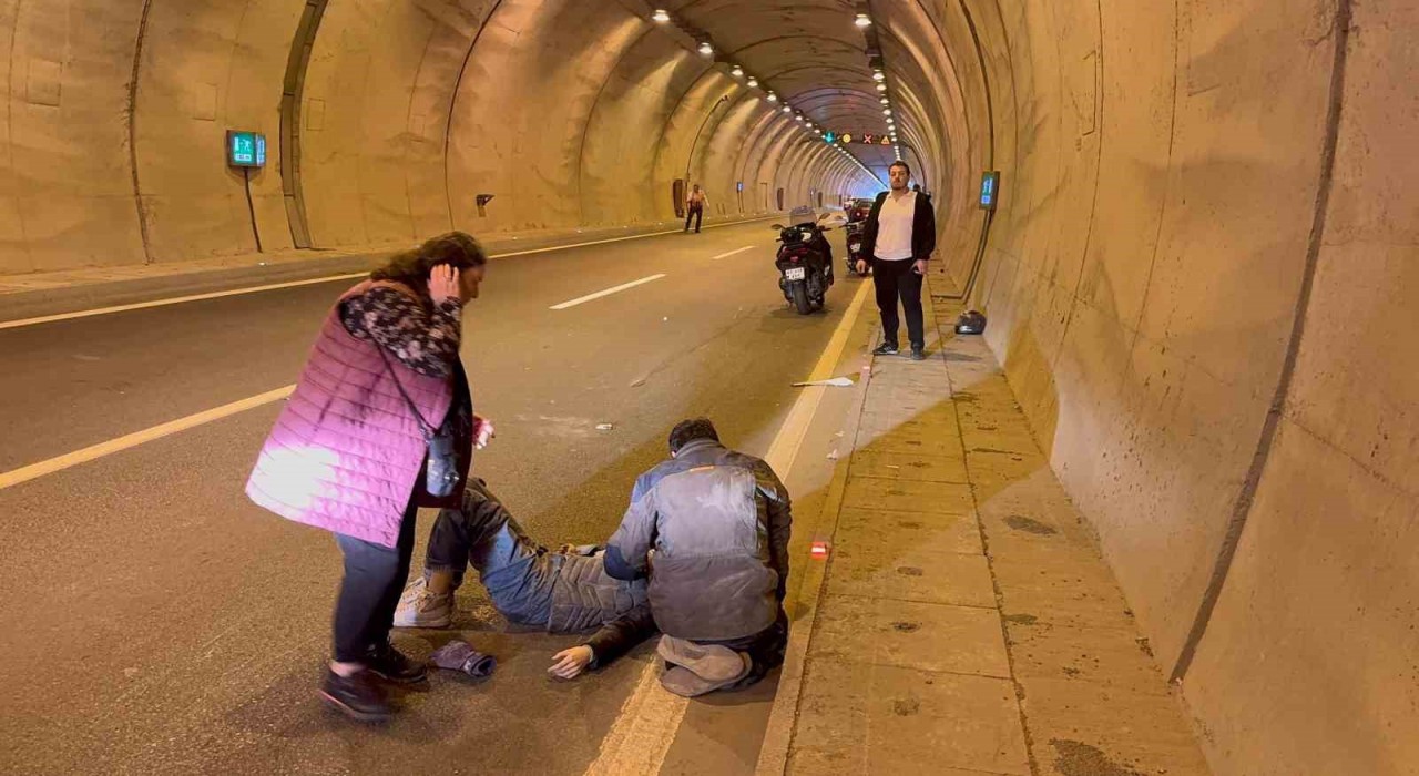 Alaplıda tünelde trafik kazası: 1 yaralı