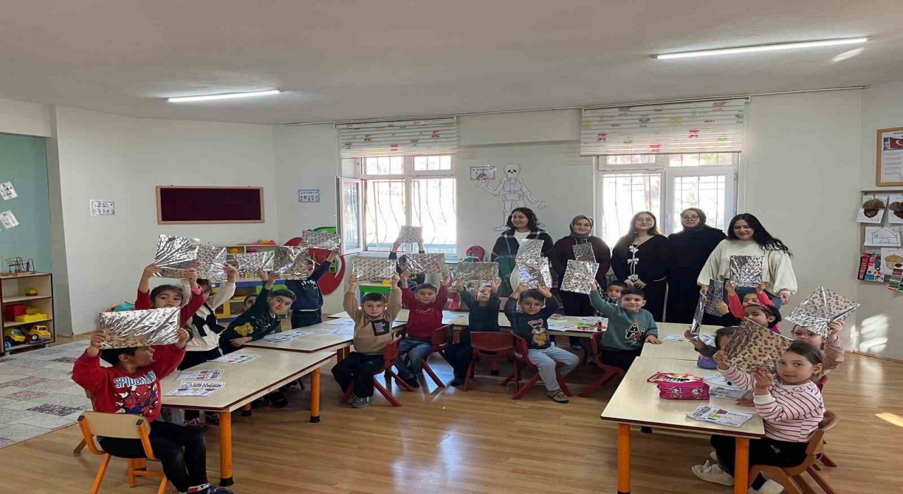 Ana sınıfı öğrencileri geri dönüşüm hakkında bilgilendirildi