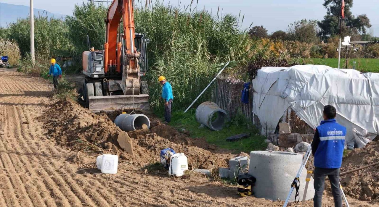 Atçada kanalizasyon hattı yapımı başladı