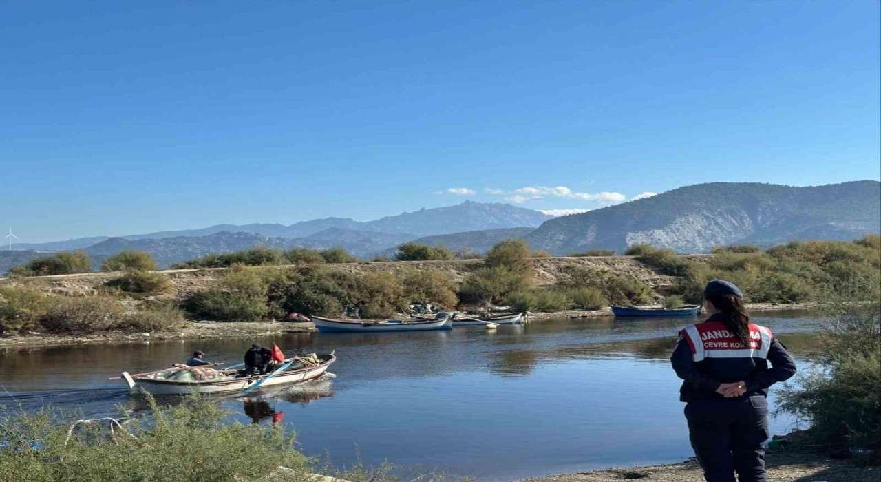 Bafa Gölünde hayvanların yaşam alanları kontrol edildi