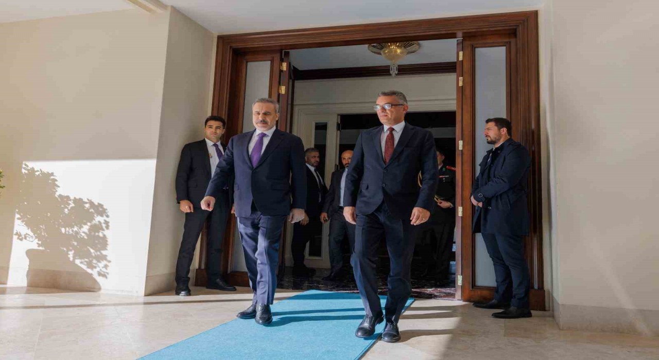 Bakan Fidan, KKTC Cumhurbaşkanı Erhüman ile bir araya geldi